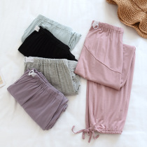 Modale Pregnant Women Pants Summer High Waist Tobellied Underpants Slim-in-the-spring-style bunches Bundles Foot Big Code Women Pants can be worn outside