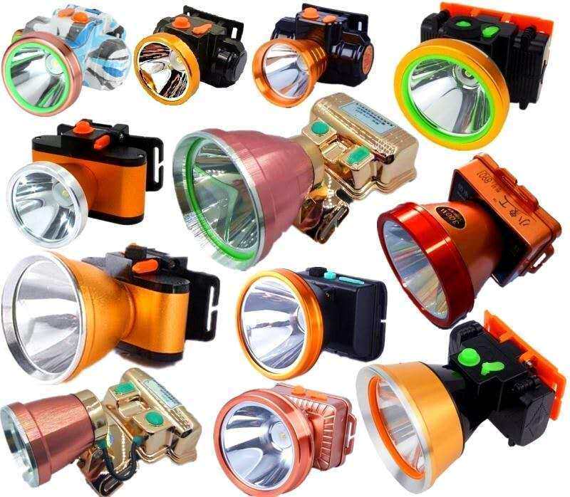 Half head gravity balance headlight LED lithium rechargeable strong bald light Diving super bright long-range head-mounted mining lamp