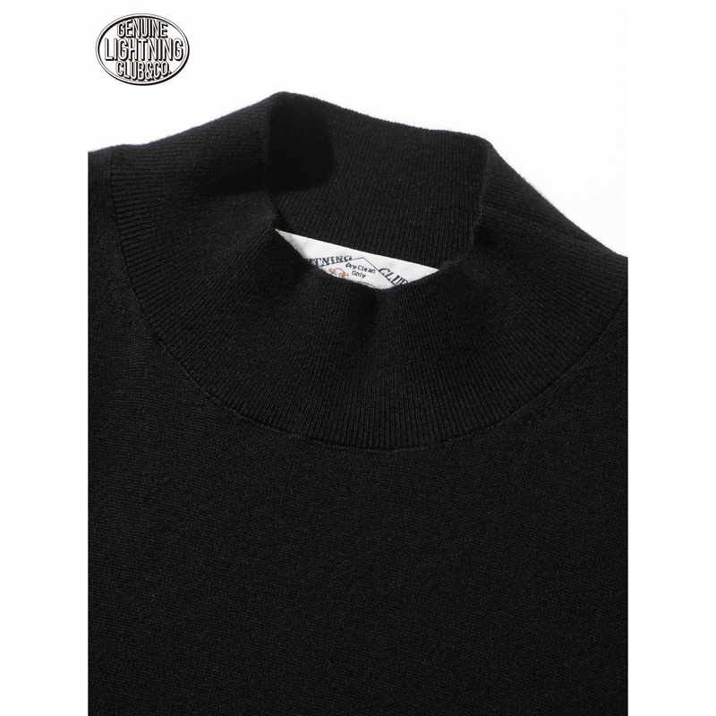Lightningclub Retro Imported Wool Pullover Half Turtleneck Sweater 100% Merino Wool Lightningclub Retro Imported Wool Pullover Half Turtleneck Sweater 100% Merino Wool