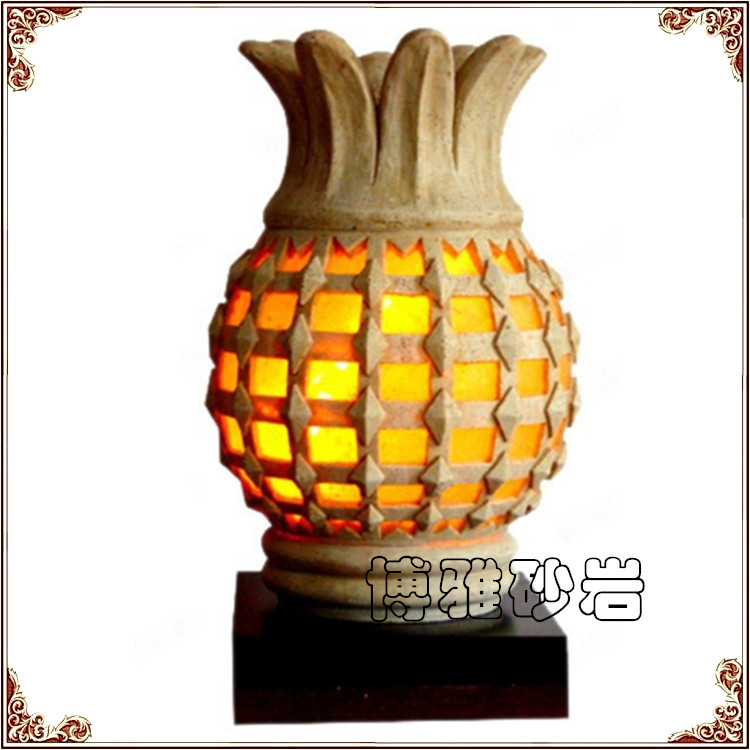 Boja Art Sandstone Sculpture Pinewood Lantern Landscape lamp Landscape lampshades Courtyard Light Hotel Villa Walking Street Night View Light Decoration