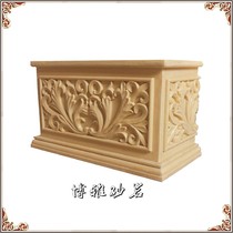 Customized sandstone sculpture European square column pier Roman column flower pot column pier sandstone fiberglass imitation copper cast copper
