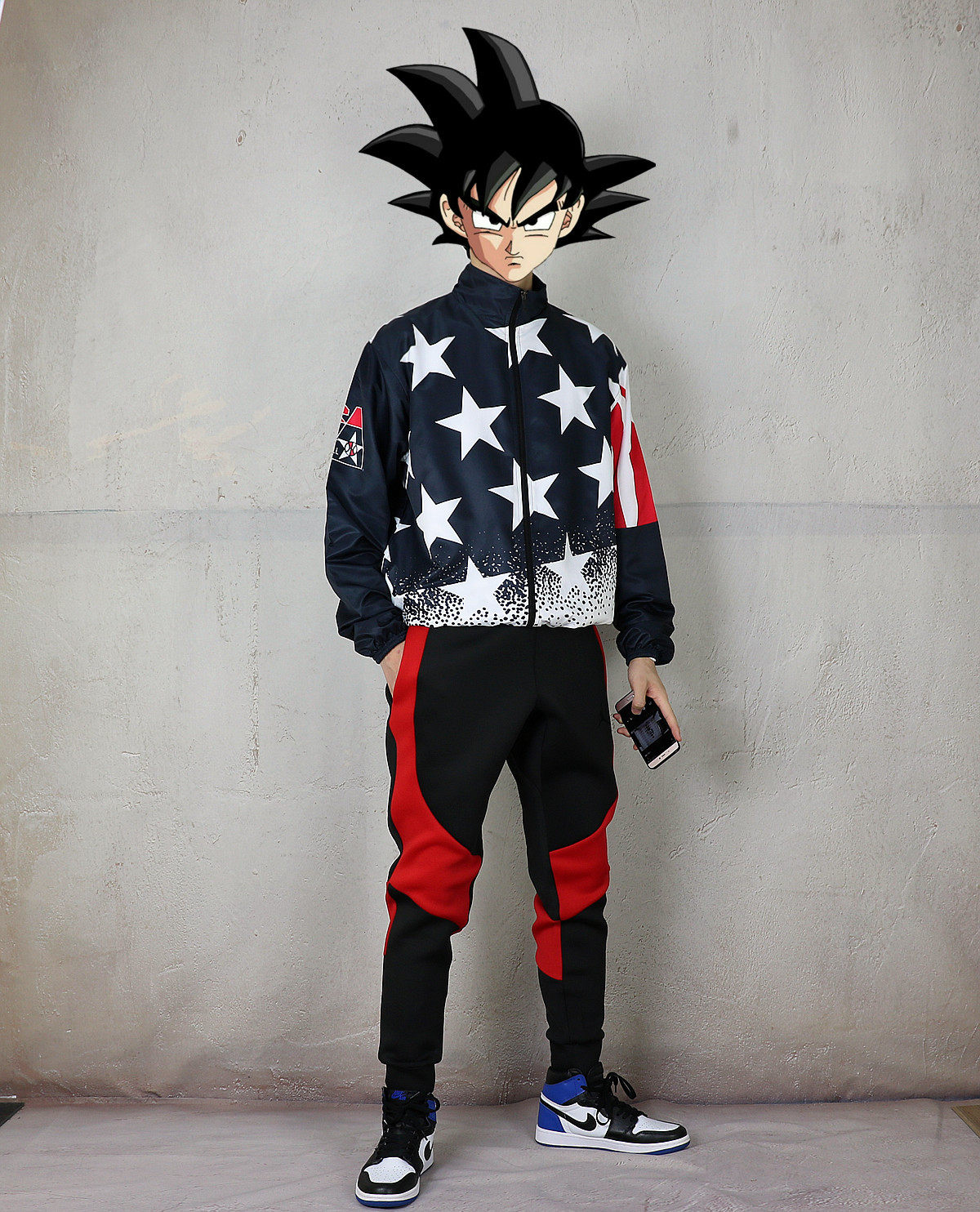 Mùa xuân và mùa thu Áo khoác thể thao mỏng Áo len giản dị Hoa Kỳ Retro American Dream Team Quần áo Áo cờ Mỹ - Áo khoác thể thao / áo khoác áo khoác the thao nam adidas