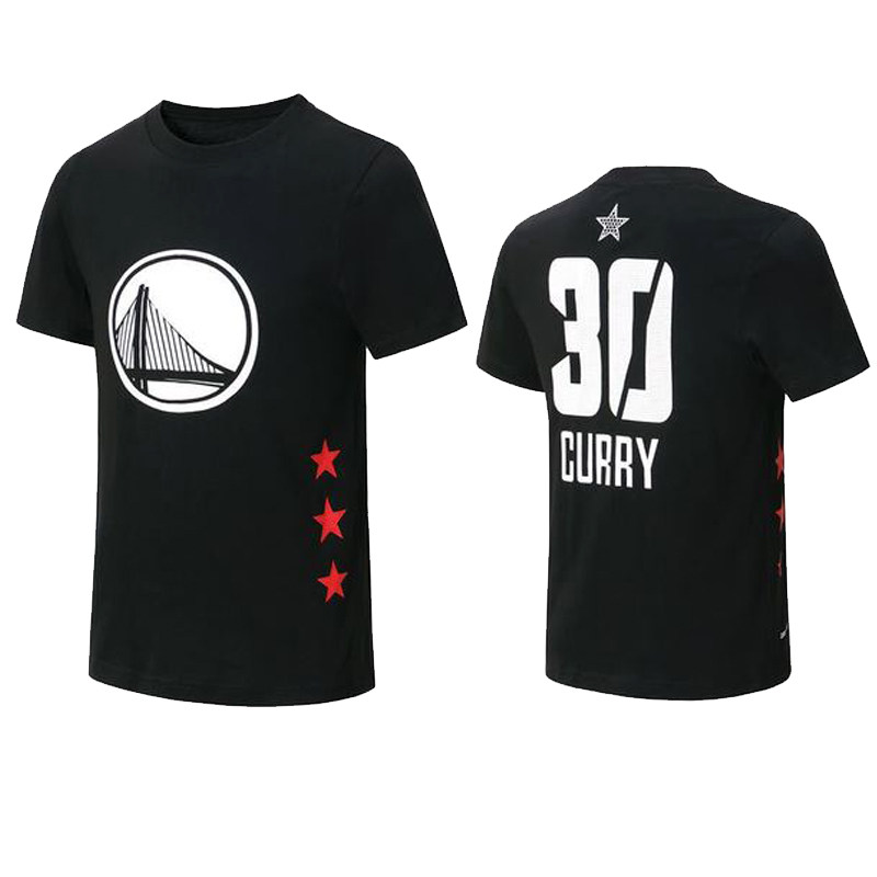 Warriors Basketball Short Sleeve Sports T-shirt Running Training Suit Round Collar T-shirt Fitness Dresses Men Casual Wear Blouse Black