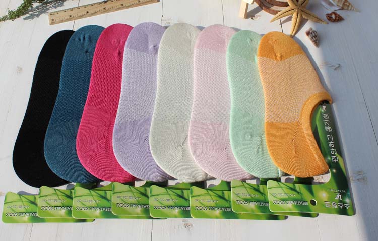 Cotton nam và nữ vớ vớ mùa hè sợi tre vớ silicone chống trượt chống lại vớ vô hình vớ thể thao vớ nông miệng vớ thuyền quần tất da nữ