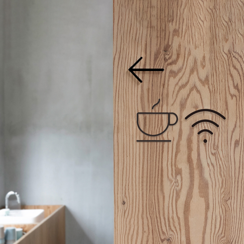 Wifi Warning Sign, No Smoking, No Photography, No Pets Allowed Sign, Cafe and Guesthouse Surveillance Sign