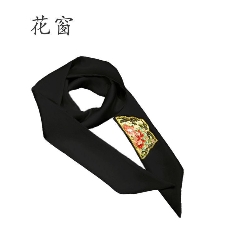 Вышивка Сучжоу 《仲夏夜梦》重工1-2丝蝴蝶绣花长巾发带 缀入时光的梦 定制苏绣