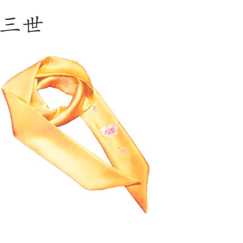 Вышивка Сучжоу 《仲夏夜梦》重工1-2丝蝴蝶绣花长巾发带 缀入时光的梦 定制苏绣