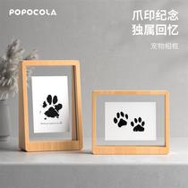 Pet paw print commemorative photo frame cat hand and footprint dog paw print mud no-wash ink-free footprint pad puppy scratch print souvenir