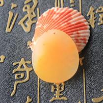 Yunnan natural yellow dragon Jade grass flower pattern pendant handlebars bag hanging car hanging to attract wealth evil evil No. 23