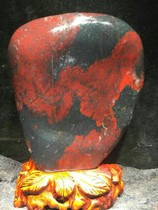 Chicken blood jade stone Guilin chicken blood Jade black red original stone pendulum weight 20 5kg