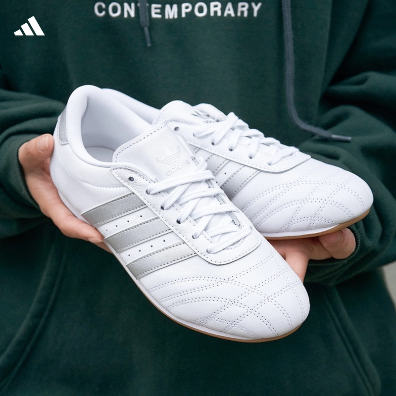 Adidas Originals Taekwondo Adidas Taekwondo Shoes for Men and Women, Same Style, White and Silver Js1192