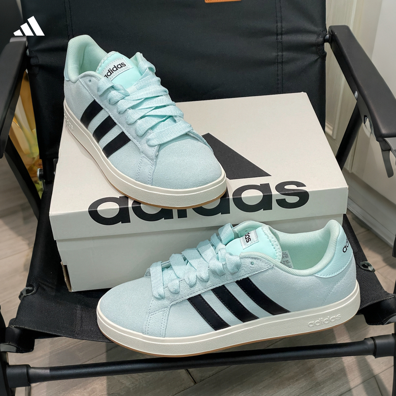 Adidas Grand Court Base 00S Adidas Men's and Women's Same Style Green and Black Sneakers Jr7077 Adidas Grand Court Base 00S Adidas Men's and Women's Same Style Green and Black Sneakers Jr7077