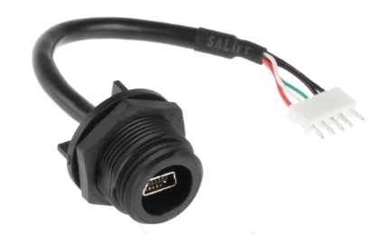 Px0446 Connector 5P Male Terminal 5A Brand New Bulgin Original Genuine Mini Usb-B Type Panel Mount
