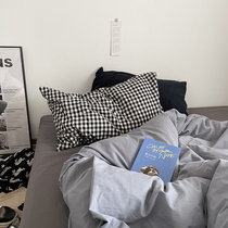 Mens Brief Pure Color Four Pieces All Cotton Pure Cotton Washed Cotton Banged on Quilt Cover Dormitory Single Bed Single Three Sets