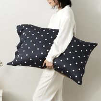 Light luxury retro wind wave point 60 long-staple cotton pillowcase cotton cotton pillow cover 100% cotton pair
