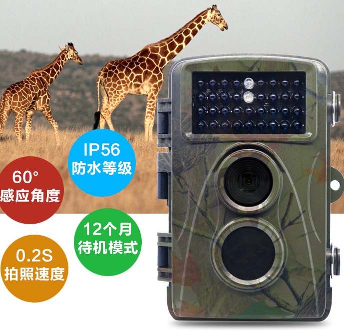 Infrared animal monitoring outdoor hunting camera anti-theft long standby night vision waterproof wide-angle camera hunting HD