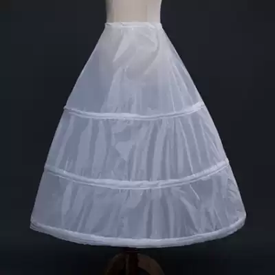 Wedding dress performance clothing accessories skirt brace with white lining 3-circle outer gauze Petticoat