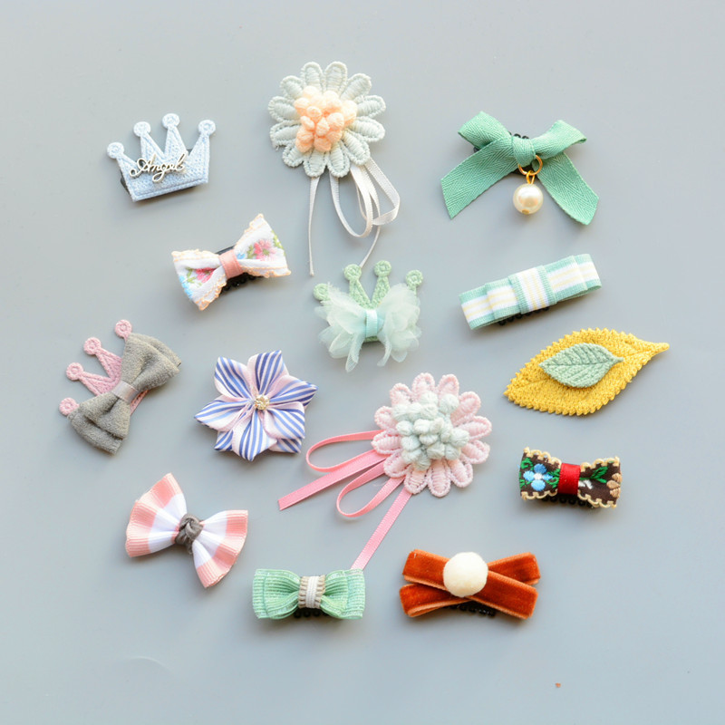New pet dog hairpin Teddy VIP Yorkshire accessories headdress decoration Teddy cat pendant hair accessories
