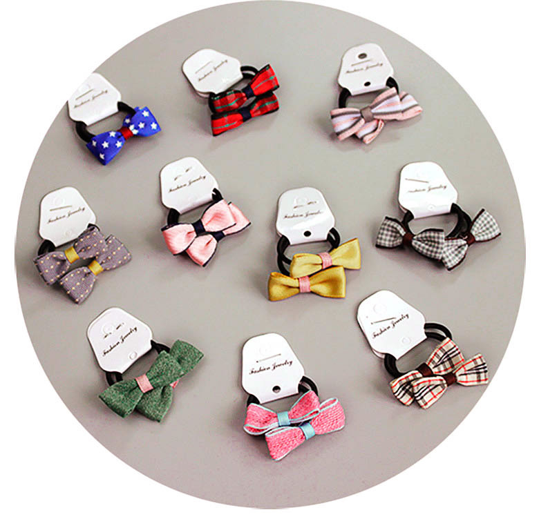 Pooch hair ring Teidza hair rubber band Pet hair adorned with a pair of butterfly knot 100 hitch 4 pairs