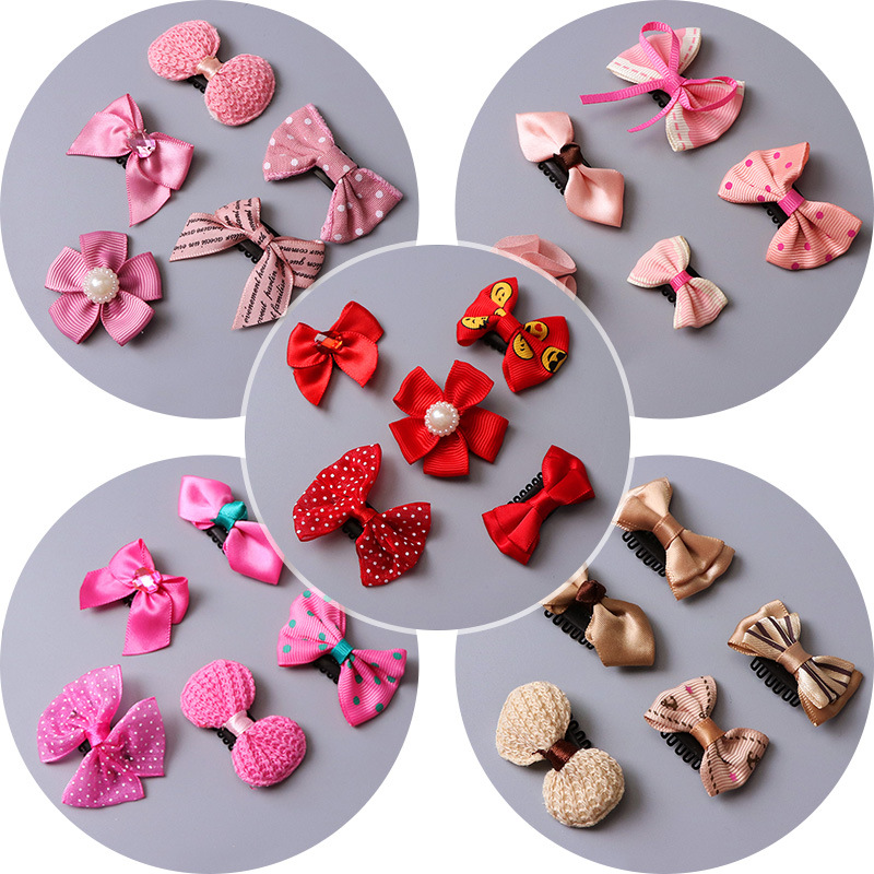 Dog hair clip hair clip bow hair accessories pet Teddy bear hair clip puppy hair card cat jewelry head flower