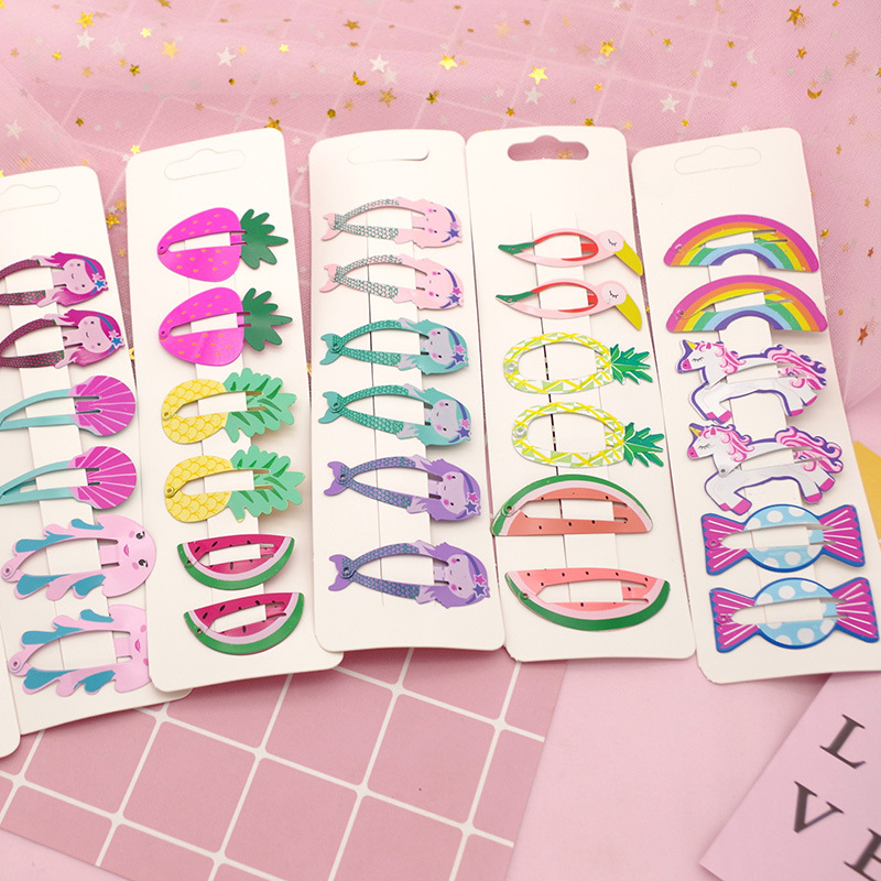 New Korean small fresh pet dog hair accessories 6 pieces of fruit hairpin Maltese bb clip cat supplies
