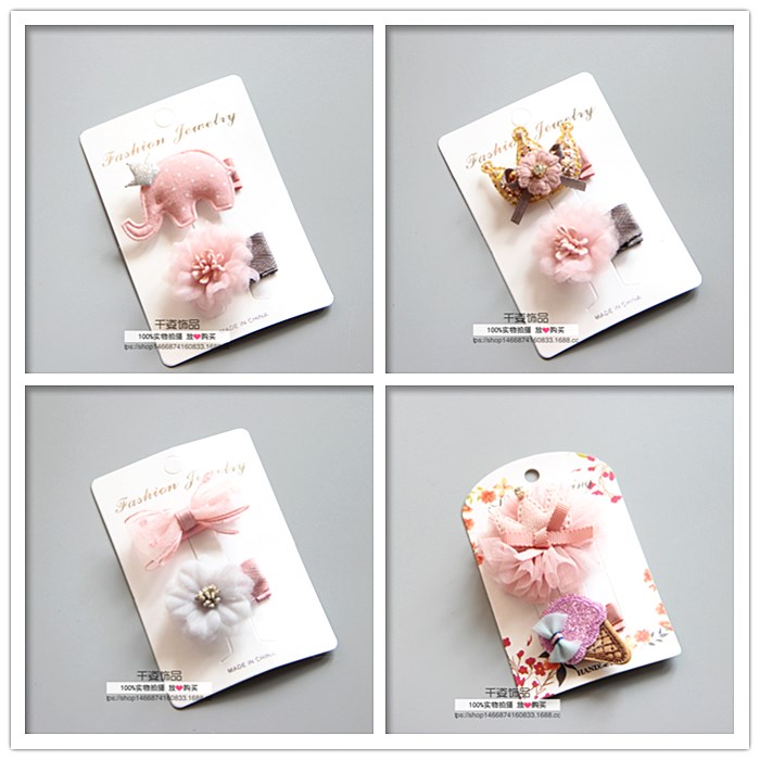 Pet Dog Flower Headdress Teddy VIP Hairpin Hairpin Hair Ornament Cat Jewelry Cute Two-piece Set