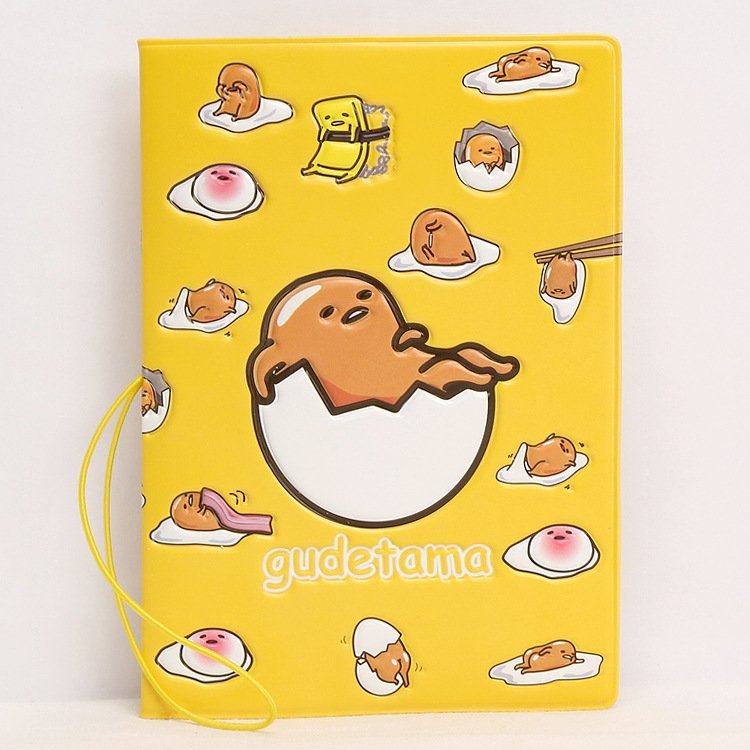 Korea cute creative passport cover egg yolk king egg king cartoon ID folder travel Hong Kong and Macau pass protective cover
