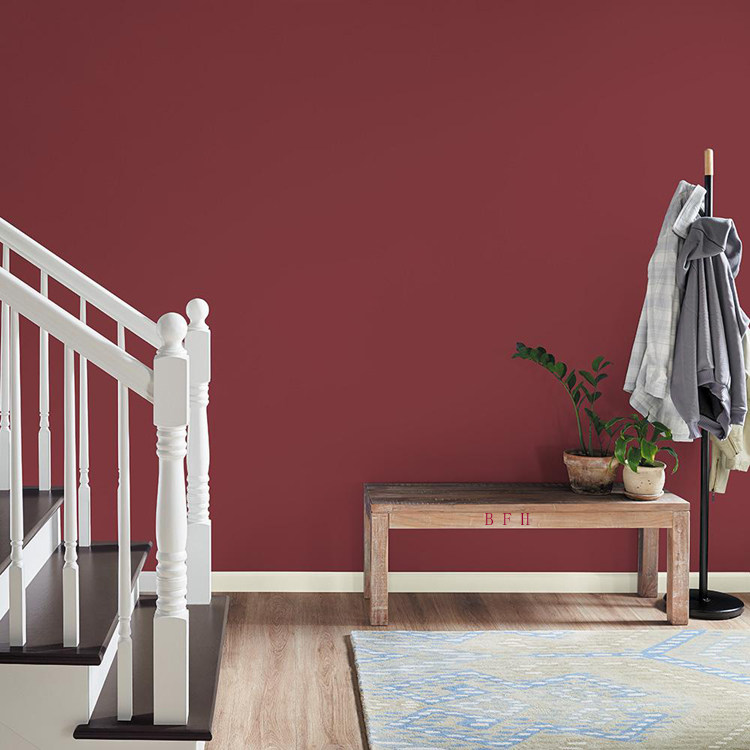 Burgundy Red Wall latex paint indoor household keg TV background wall environmental paint bedroom self-brush