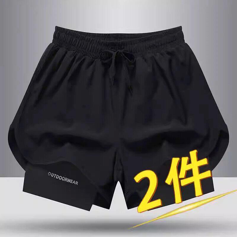 Clearance Sale Men's Running Shorts Marathon Track and Field Three-Point Sports Fitness Lining Ice Silk Quick-Dry Training Shorts