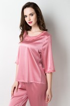 Suzhou Silk Real Silk Sleeping Dress Lady Comfort Mulberry Silk Two Sets Silk Home Suits Suit Spring Summer Fall