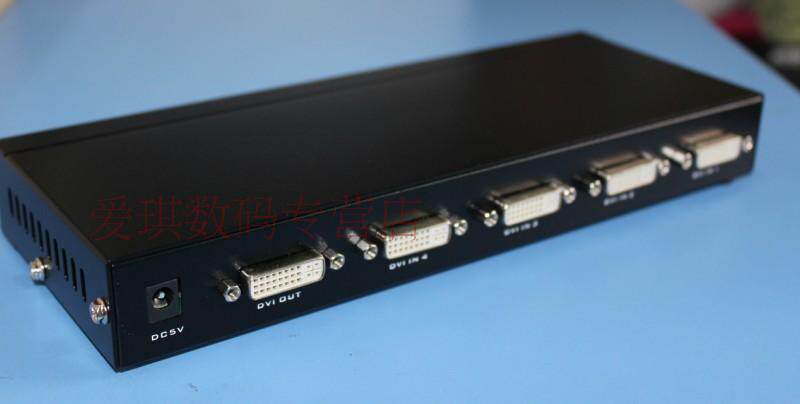 Hot selling promotion MT-DV401 4-mouth DVI switcher 4 in 1 out of total shareware with remote control for one year package change