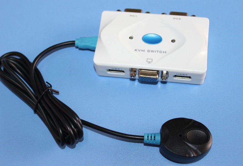 MT-201KL Automatic 2-port USB KVM switch with hotkey desktop control 2-port VGA 2 in 1 out