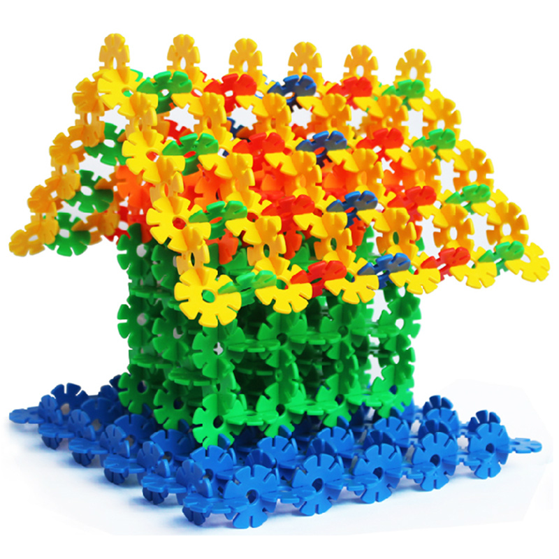 Thickened snowflake building blocks spell plug early education toys kindergarten intelligence puzzle children boys and girls environmental protection toys