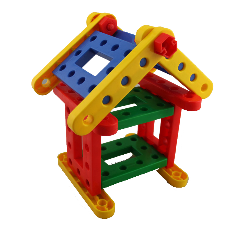 Children's plug-in assembly plastic particle building blocks educational toys year-old birthday gift 3-6 weeks boys and girls toys