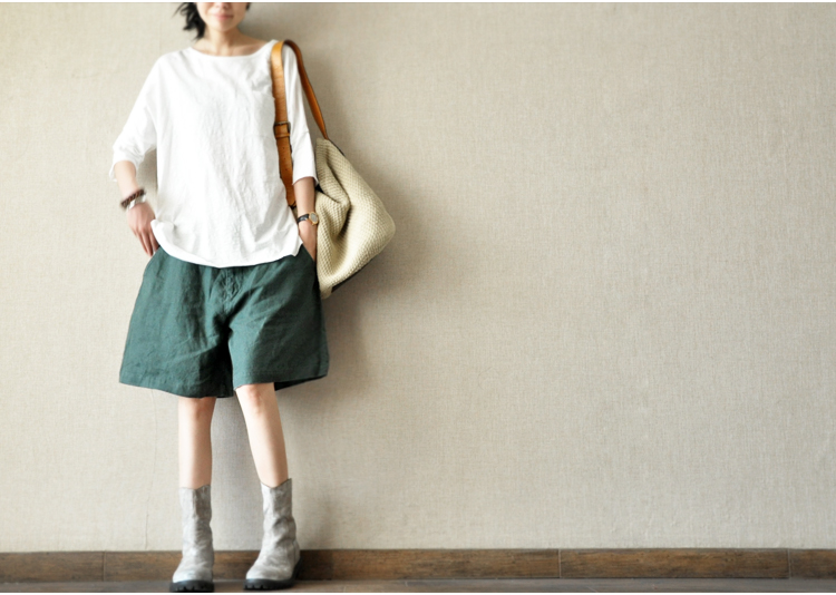 Mùa hè linen chất liệu hoang dã phụ nữ mỏng Sen kích thước lớn chân rộng váy ngắn quần thời trang casual loose cotton quần short quần short thể thao nữ cao cấp