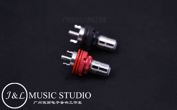 Original EIZZ 1058 copper rhodium-plated RCA signal seat Teflon core red and black nut