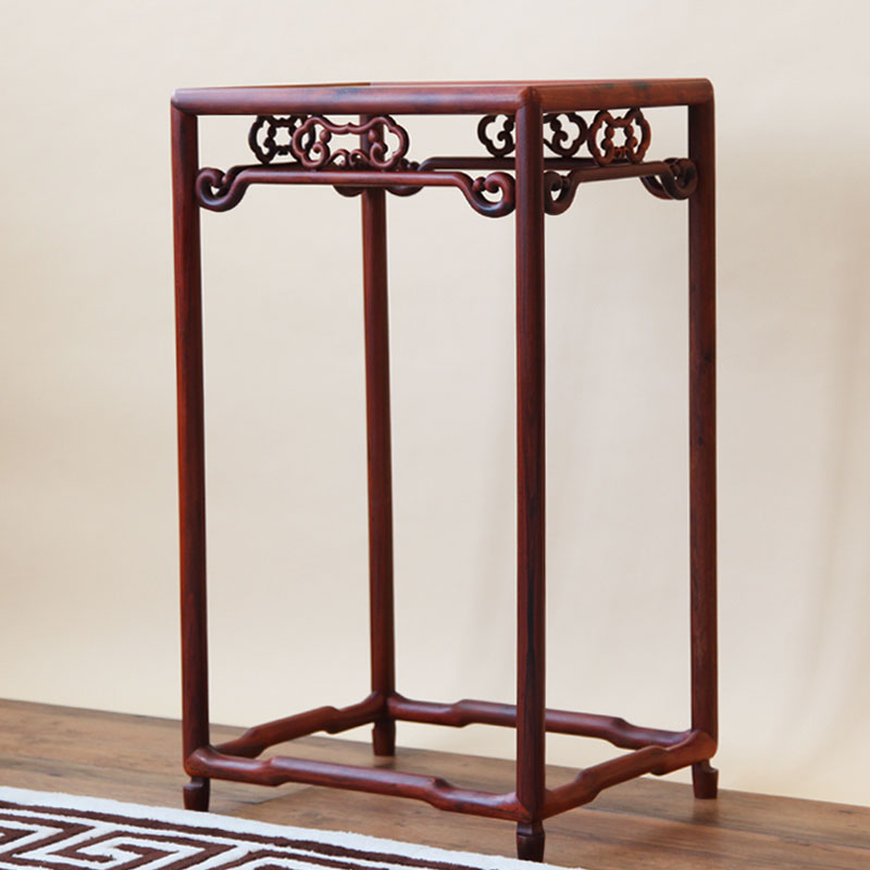 Ming-style flower stand ebony acid branch wood flower table living room indoor floor-to-ceiling gold ge solid wood flower stand mahogany bonsai stand