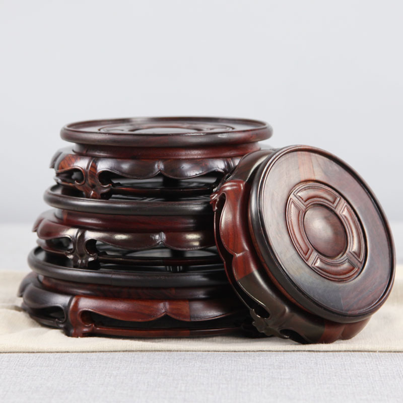 Red Wood Handicraft Pendulum Base Red Acid Branches Black Sandalwood Ancient Play Antique Chic Stone Vase Solid Wood Base Wood Care