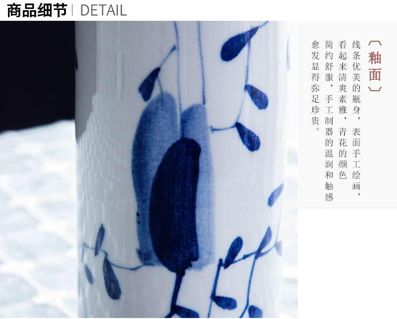 Jingdezhen ceramic vase hand - made creative home furnishing articles, small pure and fresh and dried flowers, flower arrangement table soft adornment ornament