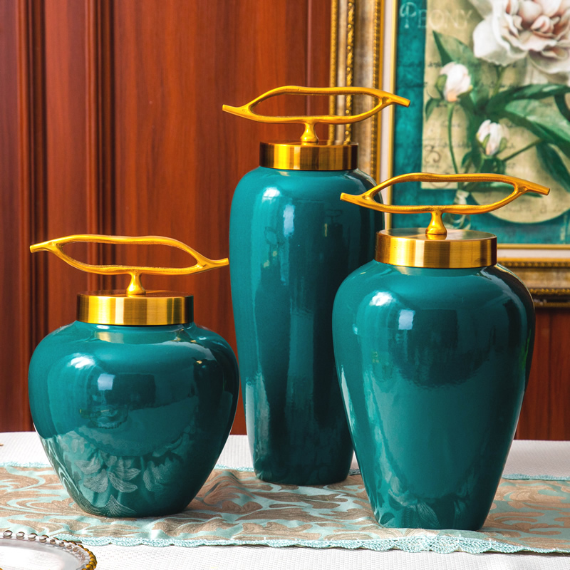 Jingdezhen European ceramic vase furnishing articles home sitting room TV ark, dried flowers, flower arrangement soft adornment porch decoration
