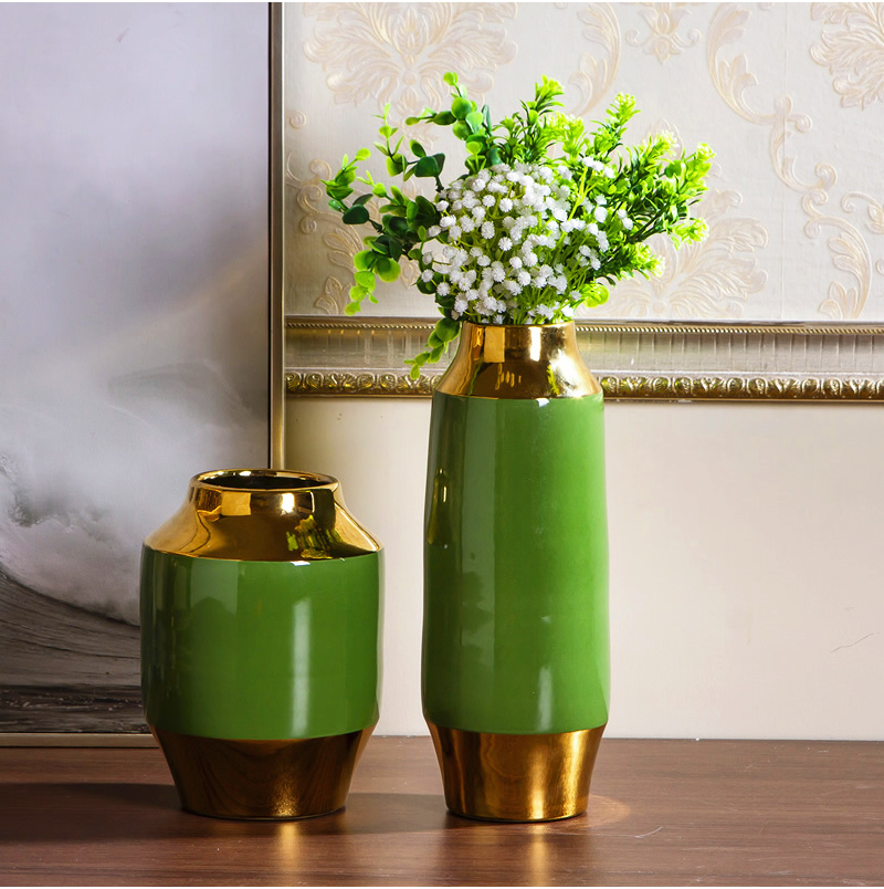 I and contracted light key-2 luxury ceramic vase hydroponic dry flower vase Nordic living room table home furnishing articles