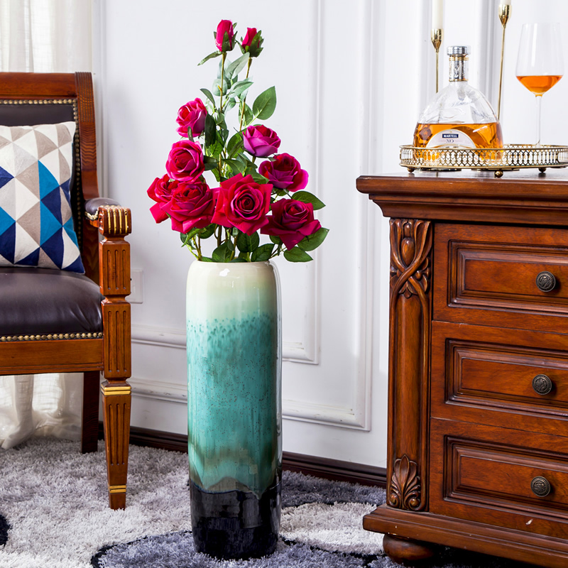 Jingdezhen dried flowers of large vases, ceramic furnishing articles I and contracted decorate suit European large flower arrangement sitting room