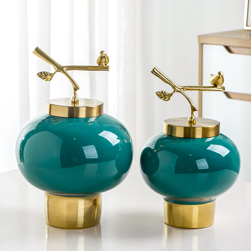 Jingdezhen light dry flower decoration flower arranging key-2 luxury ceramic vase furnishing articles, the sitting room porch TV ark, wine household act the role ofing is tasted