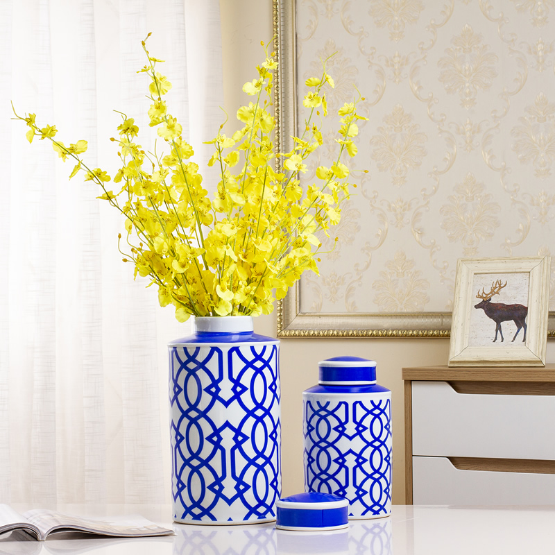 Ceramic vase furnishing articles storage tank sitting room flower arrangement between modern new classical example home wine ark, adornment ornament