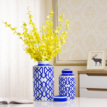 Ceramic Vase ornaments storage cans living room flower arrangement modern neoclassical model room household wine cabinet decorations decoration