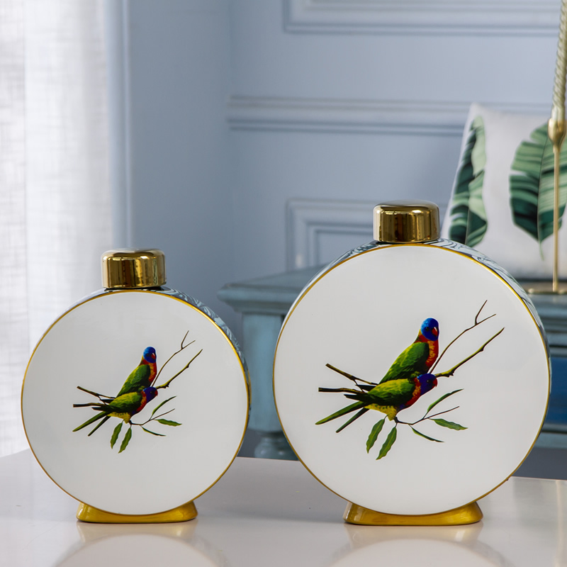 Home sitting room ark, ceramic vases, decorative furnishing articles American creative flower arrangement of new Chinese style household act the role ofing is tasted crafts