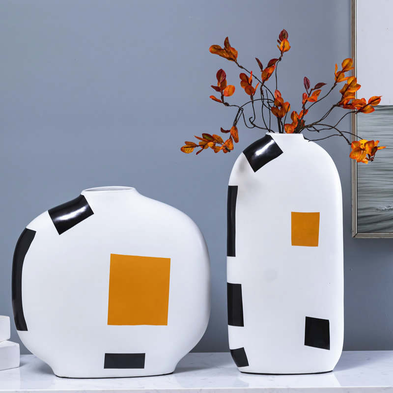 Modern Nordic light key-2 luxury ceramic vase furnishing articles show originality contracted sector dry flower arranging flowers sitting room adornment