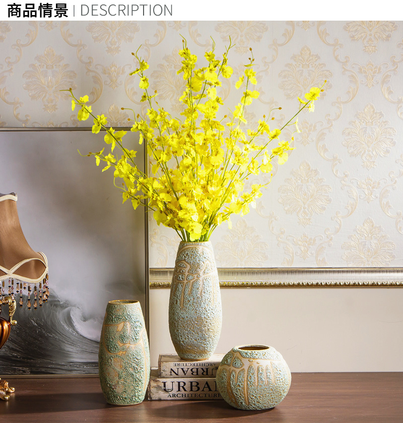 Jingdezhen ceramic vase modern northern dry flower arranging flowers sitting room coarse some ceramic jar of porcelain table decoration restoring ancient ways