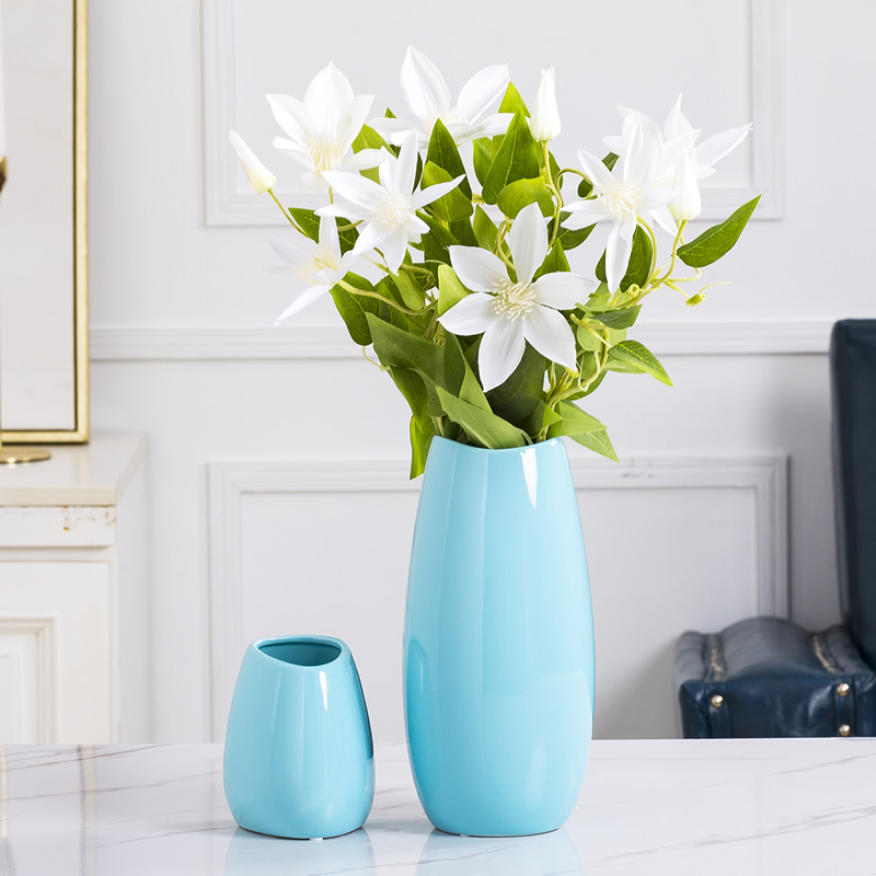 Ceramic vase furnishing articles the Nordic idea contracted sitting room blue modern table dry flower decoration flower arranging water raise flowers