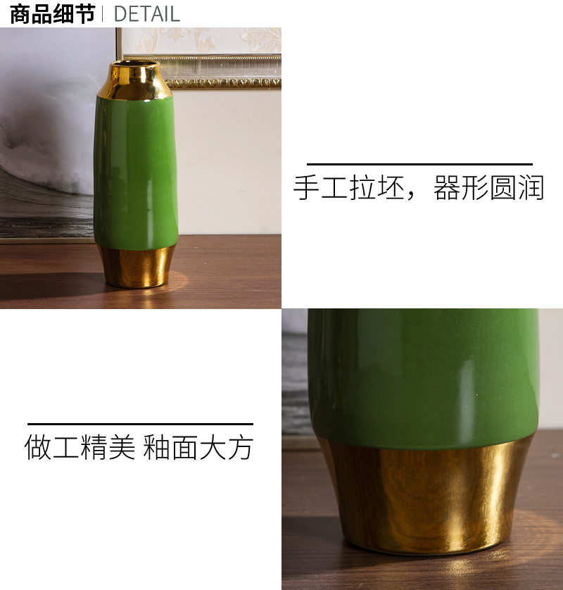 I and contracted light key-2 luxury ceramic vase hydroponic dry flower vase Nordic living room table home furnishing articles